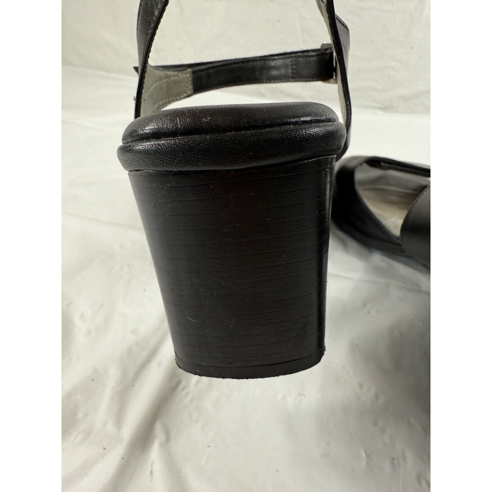 BeautiFeel Mary Jane Pump Black Leather sandal size 40 - Picture 10 of 14